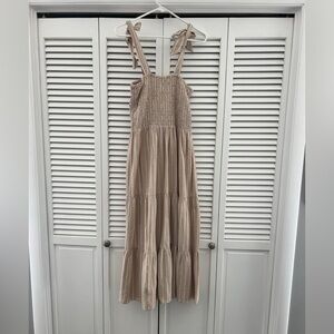 Beige and white Striped Dress from Hope Avenue.  Size Small.